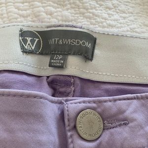 Size 12 P Wit and Wisdom pants in Lilac